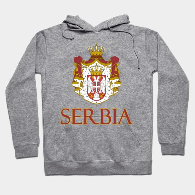 Serbia - Serbian Coat of Arms Design Hoodie by Naves